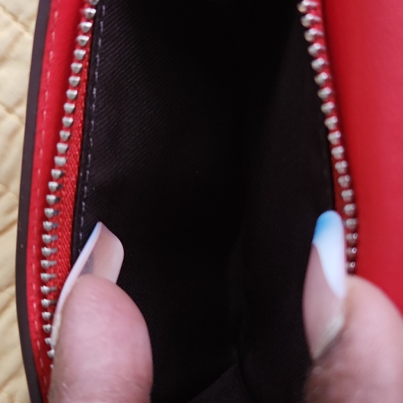 Coach Vibrant Red Leather Wallet NWT - Picture 5 of 9
